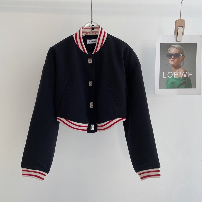Áo khoác nữ dáng bomber croptop thương hiệu thời trang cao cấp Calvinluo