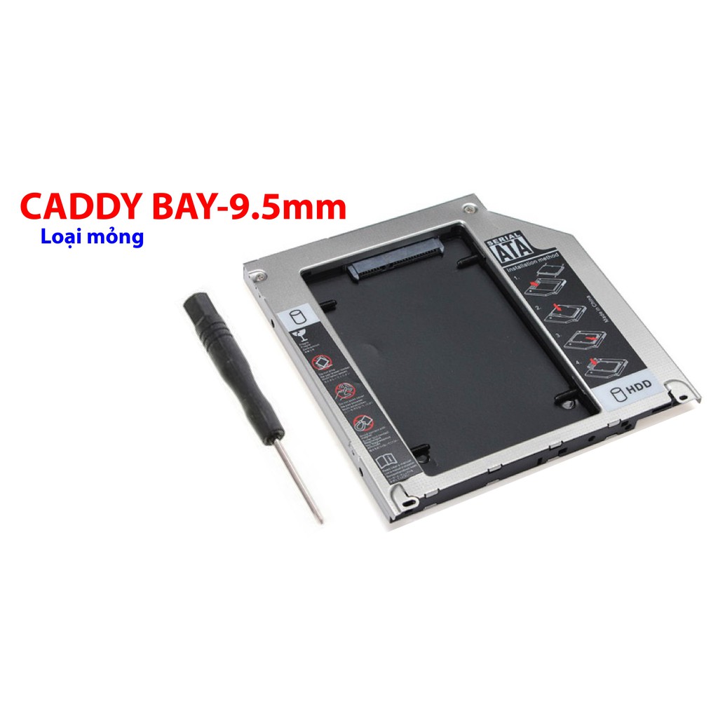 CADDY BAY 9.5mm -SATA – Tăng tốc laptop