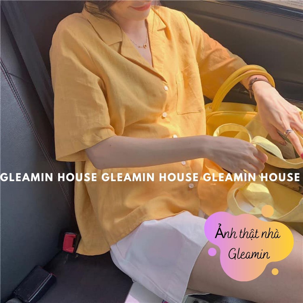 ( Ảnh thật/sẵn ) Áo sơ mi nữ cổ V , Áo smi cộc tay đũi nhật mát mịn không nhăn 4 màu | BigBuy360 - bigbuy360.vn