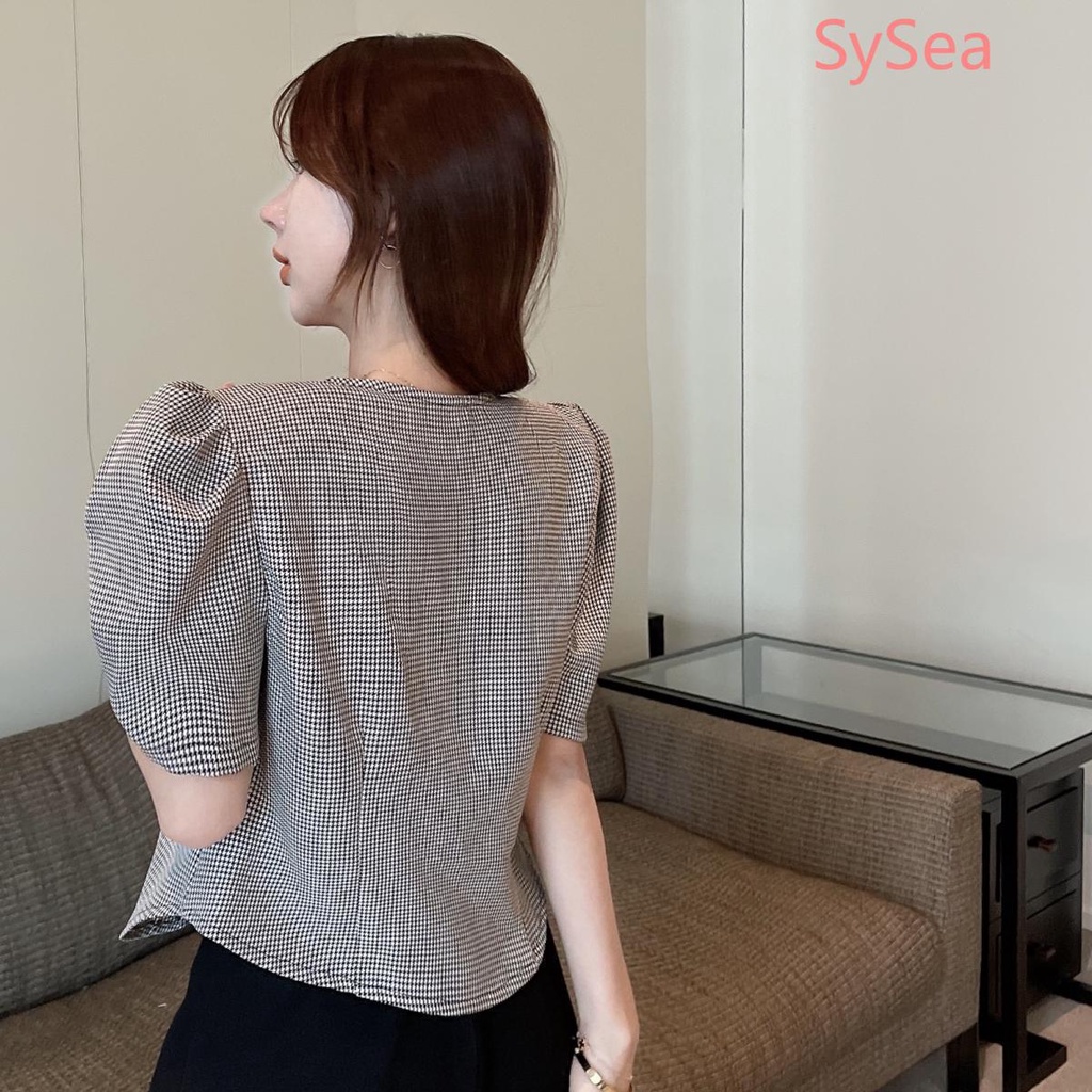 Áo Khoác Cardigan Sọc Ca Rô Thời Trang Pháp Thanh Lịch Cho Nữ