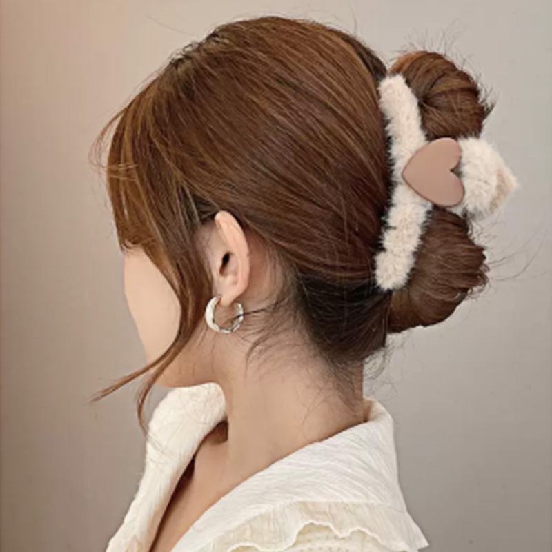 Kẹp Tóc Phối Lông Phong Cách Hàn Quốc Thời Trang Cho Nữ