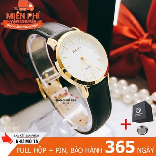 Đồng hồ Nữ dây da Halei chống nước, chống xước - Đồng hồ Halei