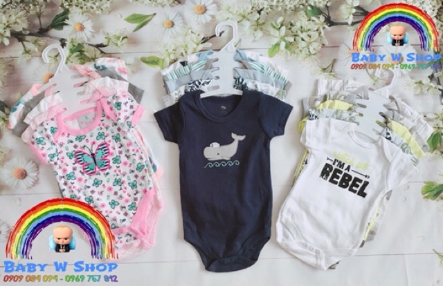 Set 5 áo bodysuit có móc | BigBuy360 - bigbuy360.vn