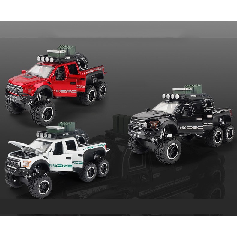 Ô tô Mô hình Ford F150 Raptor Offroad 6×6 1:28