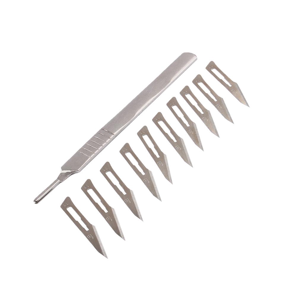 Set 10 Lưỡi Dao Phẫu Thuật Bằng Thép Carbon