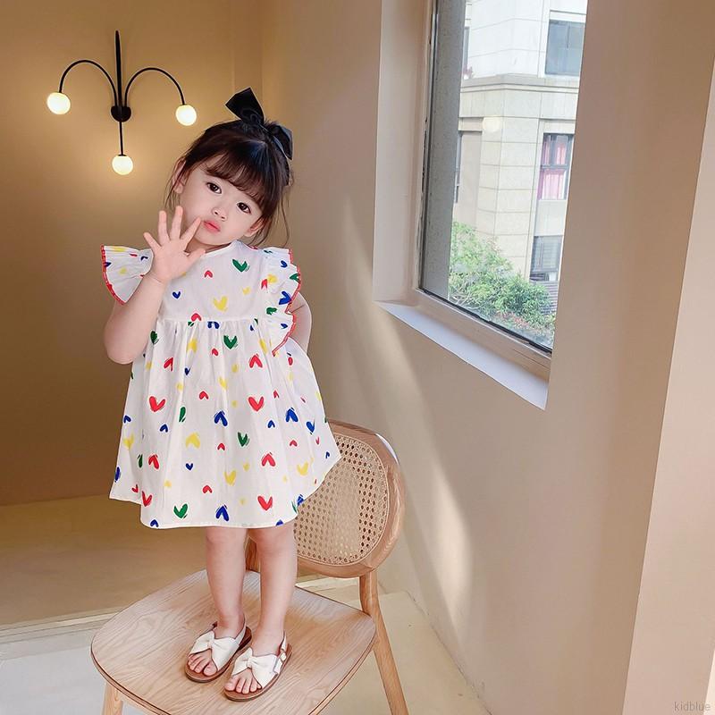 Đầm công chúa tay bèo phong cách Hàn Quốc dành cho trẻ em