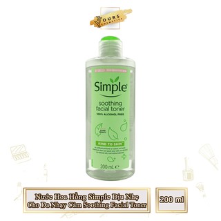 [Auth Anh -2020] Nước Hoa Hồng Simple Dịu Nhẹ Cho Da Nhạy Cảm Soothing Facial Toner