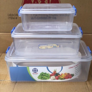 Bộ 3 hộp nhựa đựng thức ăn Việt nhật
