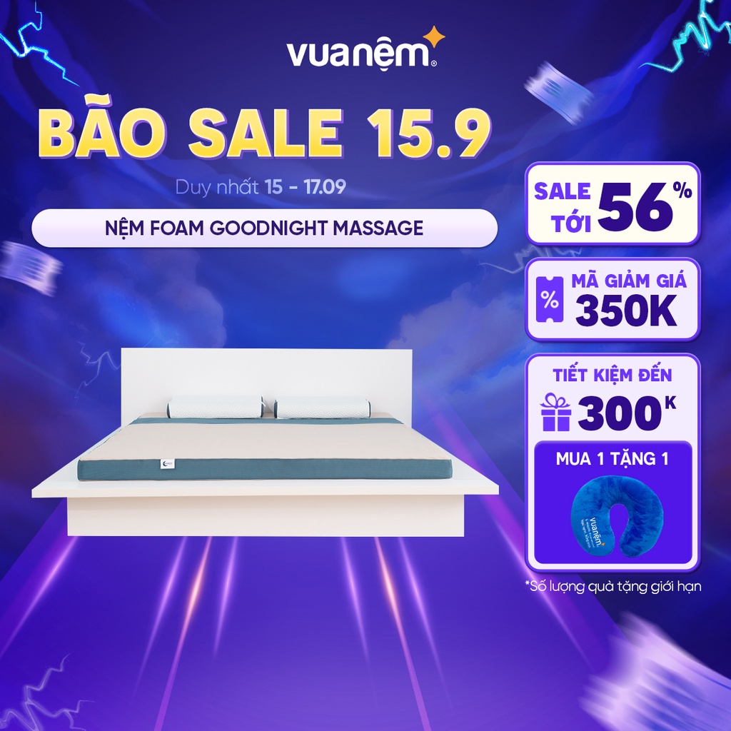 Nệm Massage Nhật Bản Color Foam Goodnight cao cấp ,êm ái mềm mại nâng đỡ cơ thể được phân phối bởi Vua Nệm