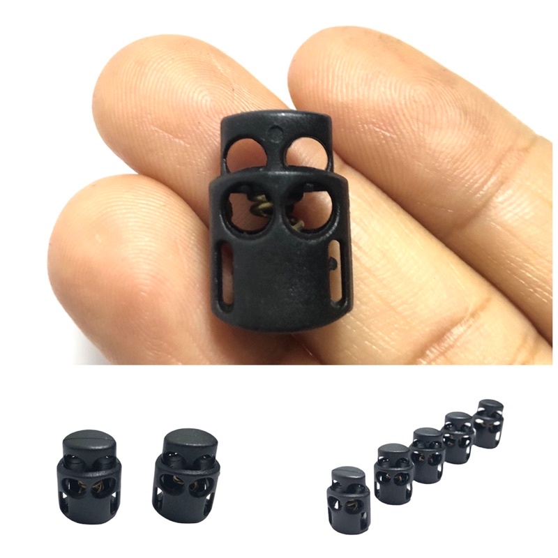 5 cái - Nút chặn 2 lỗ nhựa hàng xuất khẩu đẹp, chắc chắn dùng trong thời trang, giày, balo, túi xách