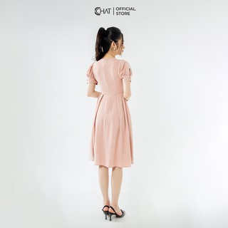Váy xoè tay lỡ ly lật eo CCHAT