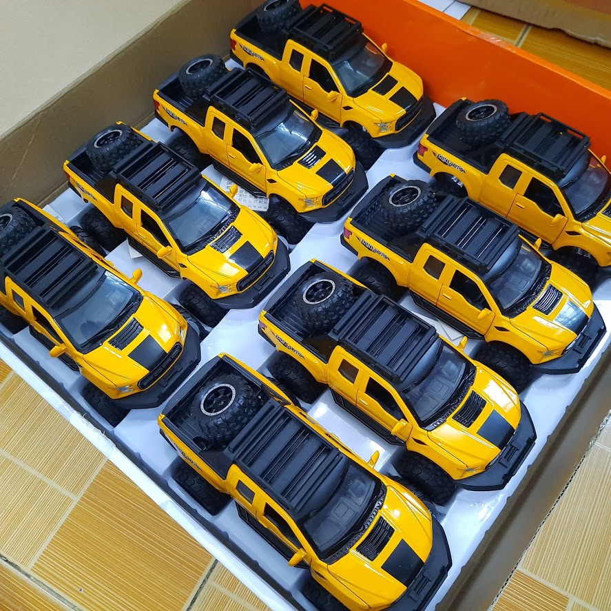 Mô hình xe bán tải Ford Offroad F150 tỉ lệ 1:32 xe ô tô đồ chơi trẻ em bằng hợp kim nhựa có âm thanh và đèn