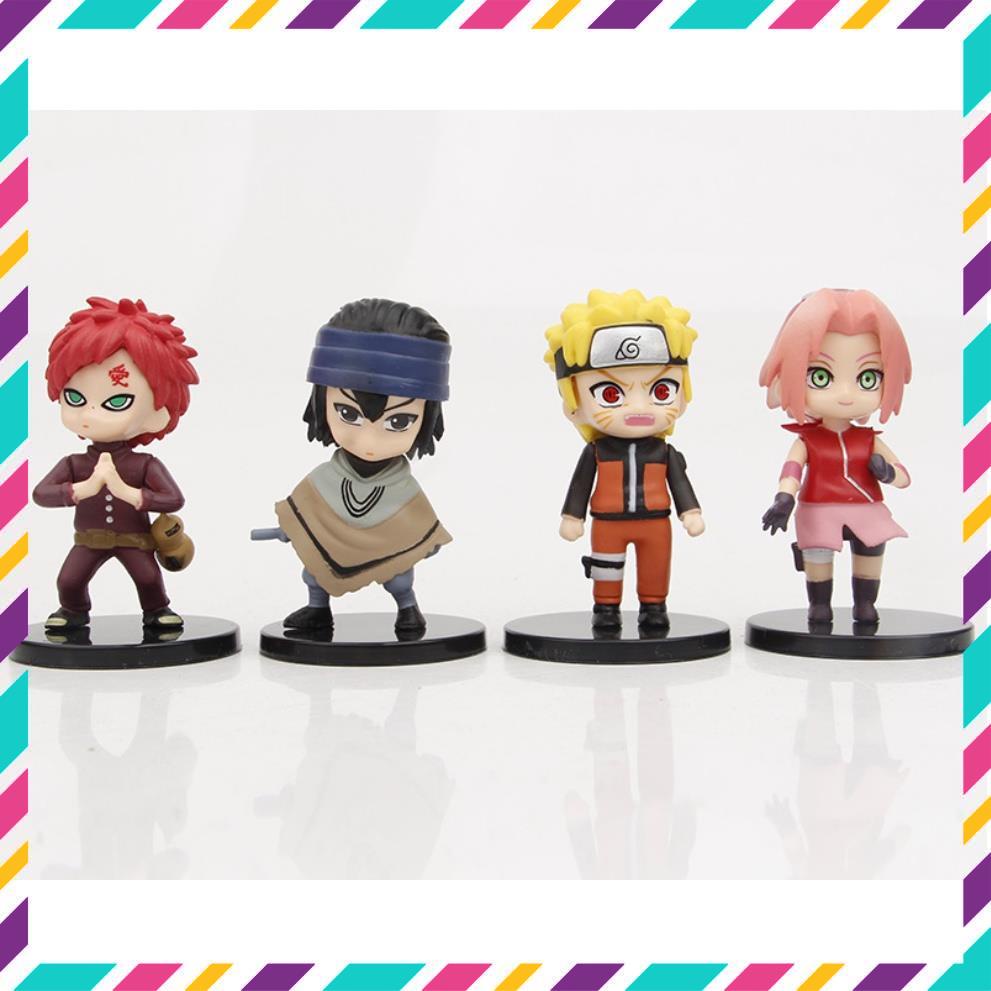 Mô Hình Naruto ChiBi Siêu Đẹp, Bộ 4 Mẫu Naruto ChiBi Thế Hệ Mới - Cao 6,5cm