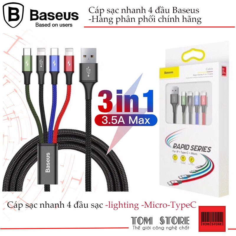 Cáp sạc siêu nhanh 3,5A Baseus CA1T4 A01