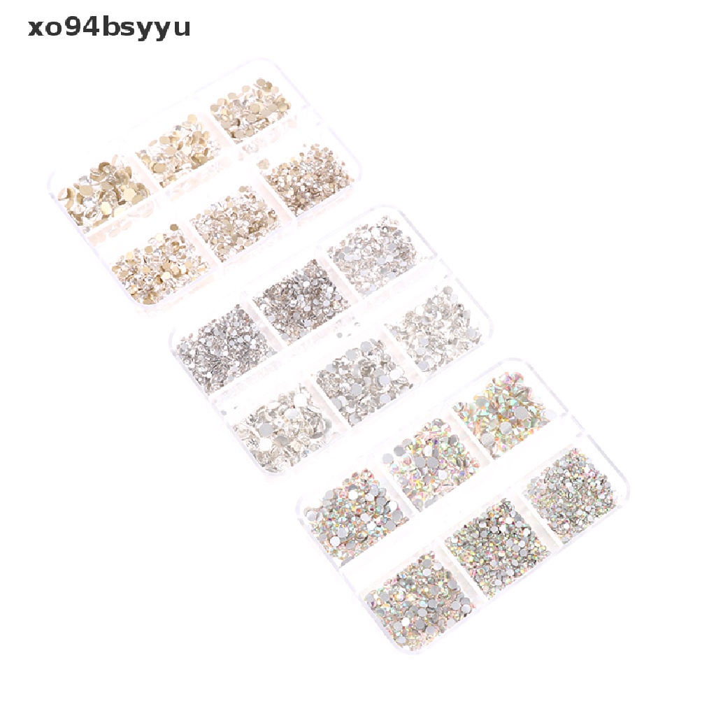 Hộp 6 Kích Cỡ Hạt Pha Lê Trang Trí Móng Tay Nghệ Thuật xo94bsyyu