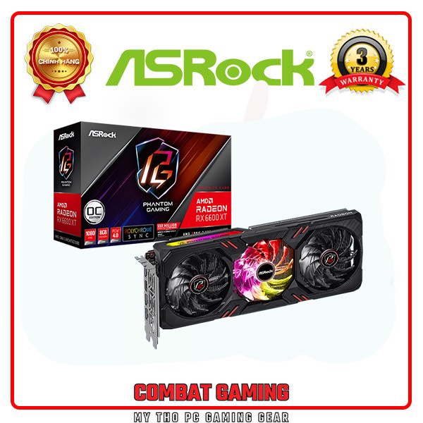 Card Màn Hình ASROCK Radeon RX 6600 XT Phantom Gaming D 8GB OC