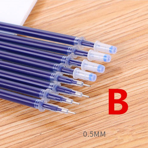 ✵✧✉Ruột bút bi đầu ngòi 0.5mm mực màu xanh dương đỏ làm từ thành phần tự nhiên