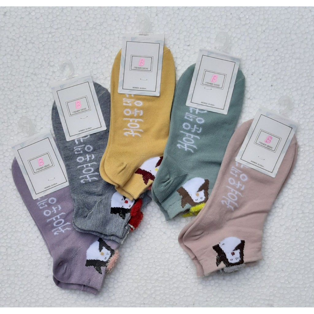 05 đôi Vớ nữ cổ ngắn thun cotton size 22-25cm