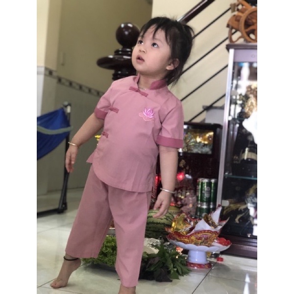 Đồ lam đi chùa 🌸🌸🌸 Mẩu 3 Nút Bé