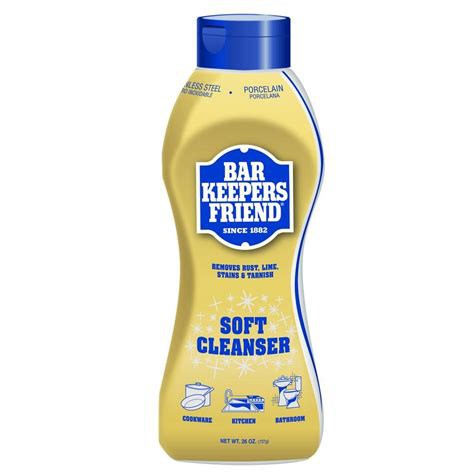 Tẩy rửa đa năng, tẩy vết gỉ cho thép, sứ, gạch men Bar Keepers Friend  Soft Cleanser 369gr
