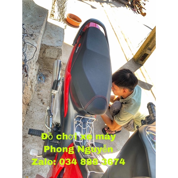 Da bọc yên mẫu trơn may viền ware , Si