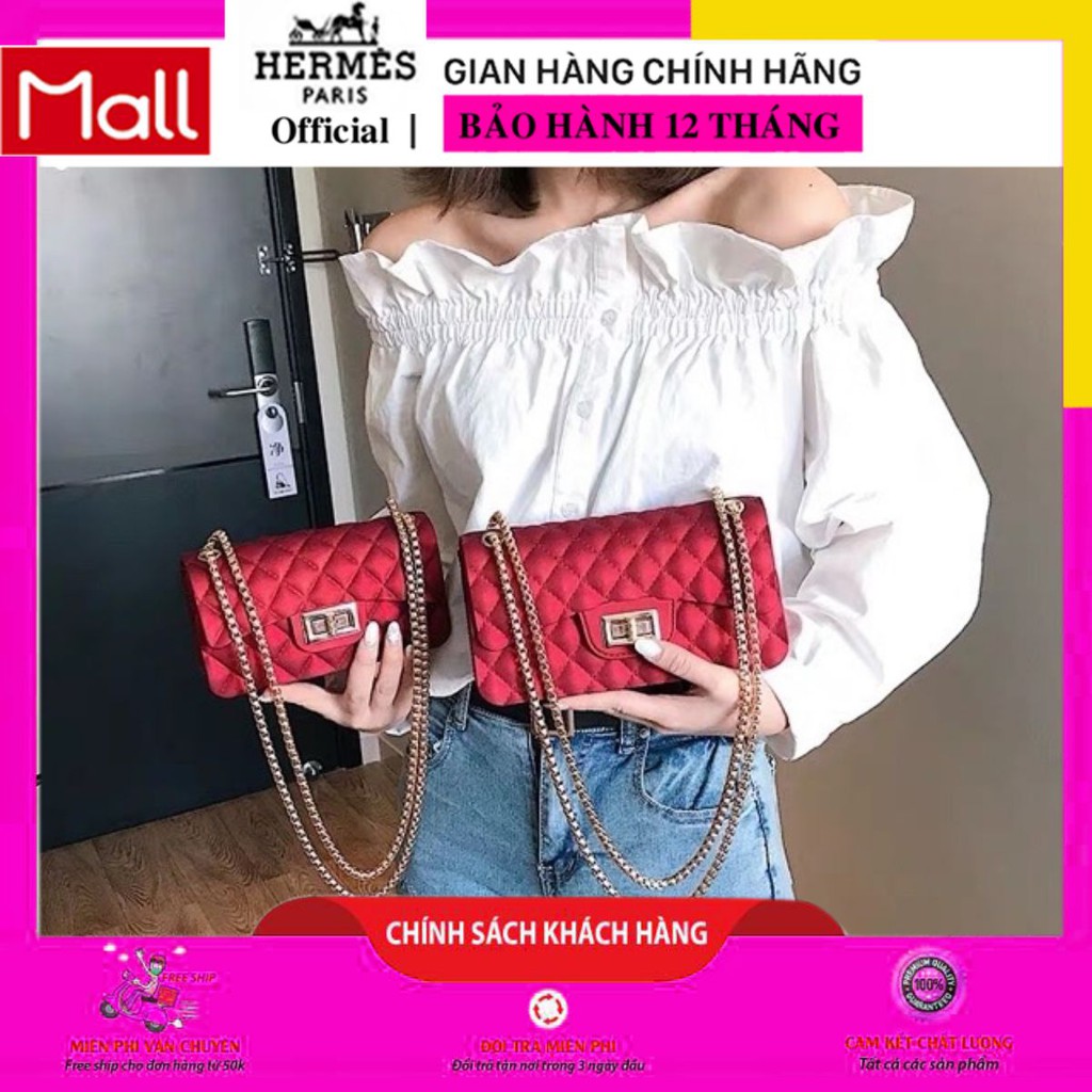 Túi Đeo Chéo Nữ nhựa dẻo silicon Dáng hộpThời Trang 2020 Sành Điệu Trẻ Trung