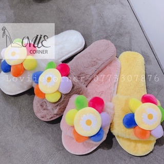 DÉP LÊ NỮ LOVIIECORNER - DÉP NỮ THỜI TRANG ĐI TRONG NHÀ - DÉP BÔNG - DÉP NỮ TRONG NHÀ - DÉP LÔNG- DÉP NỮ ĐẾ BỆT D210548