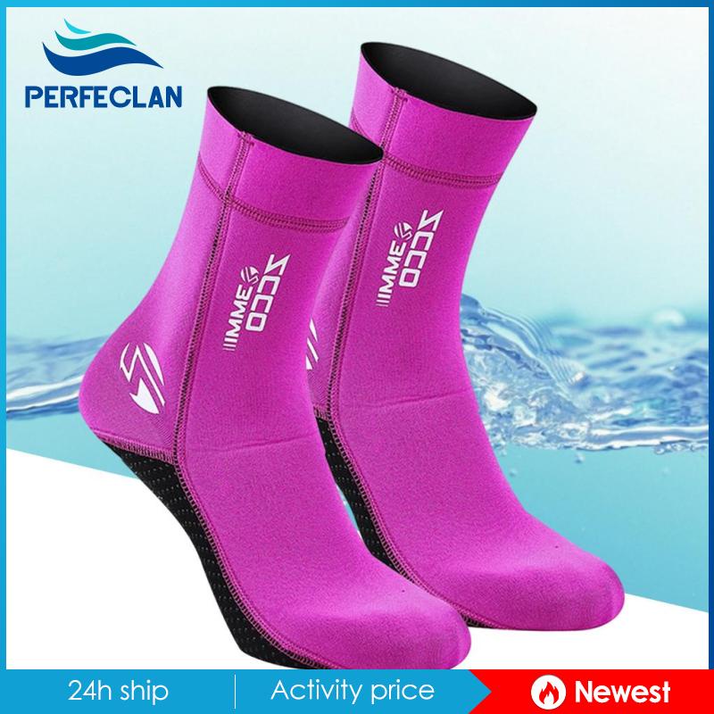 Giày Bốt Lặn Biển Bằng Cao Su Tổng Hợp Màu Đen Ấm Áp XS