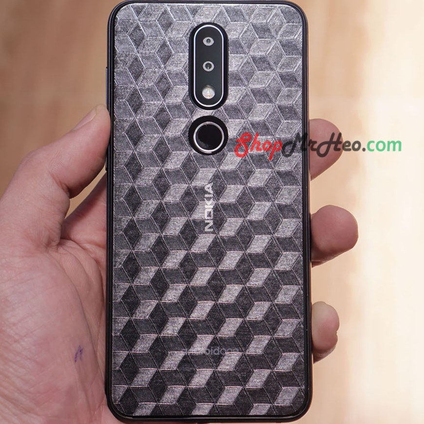 [Mã ELFLASH5 giảm 20K đơn 50K] Bộ 3 Skin Mặt Lưng Vân 3D Nokia X6 - Nokia 6.1 Plus 2018