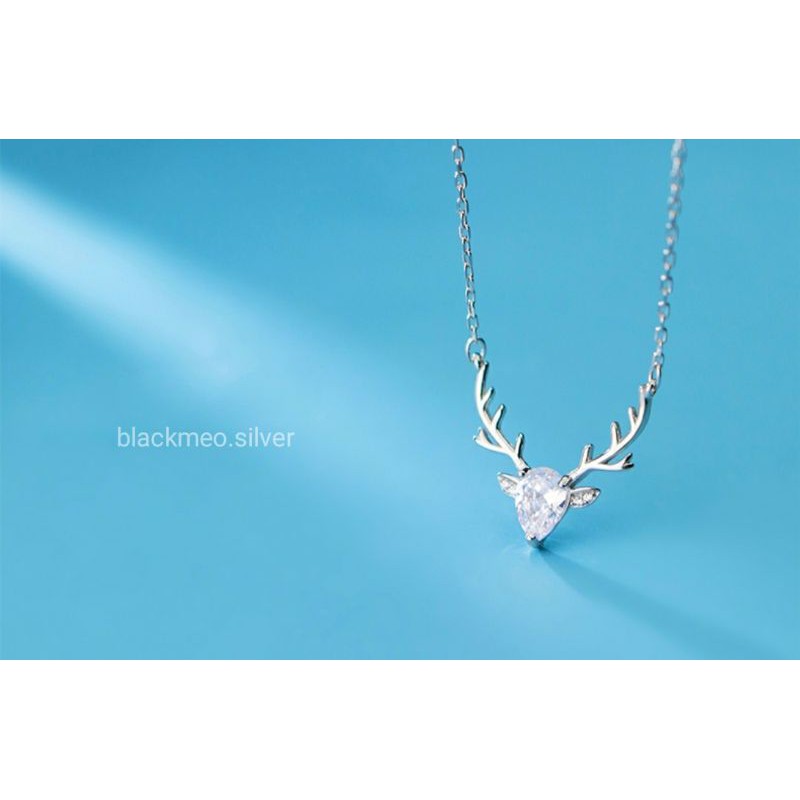 Dây chuyền hươu pha lê nhân tạo BẠC S925