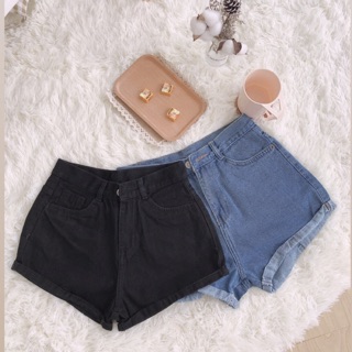 Short jean xanh đậm
