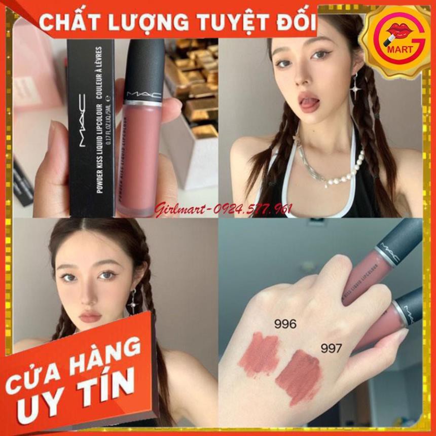 [ SON GIÁ RẺ ] Son Kem Mac Powder Kiss Liquid Lipcolour  997 - Màu Hồng Nude