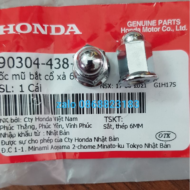 Ốc mũ bắt cổ xả 6mm hàng chính hãng Honda