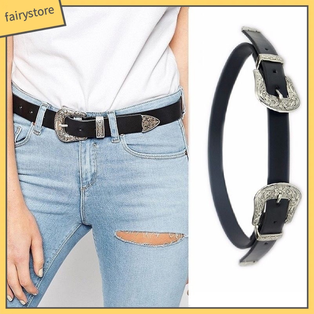 Thắt Lưng Nữ Da Nhân Tạo Phong Cách Cao Bồi Cá Tính