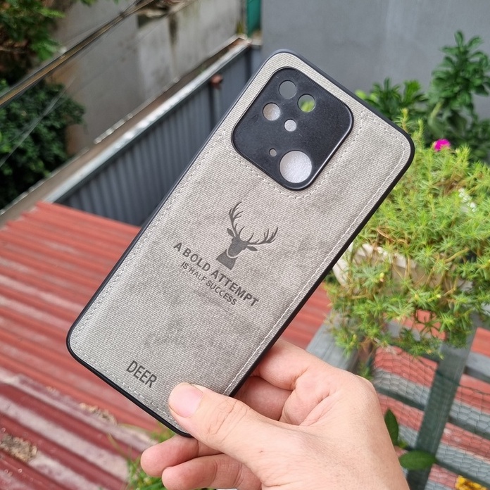 Ốp lưng vải bò Xiaomi Redmi 13C Redmi 12C Redmi 10C 10A Poco C40 Redmi 9C 9A họa tiết hươu
