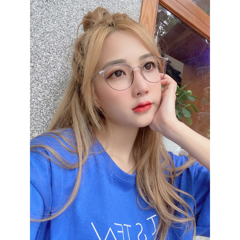 Gọng kính chính hãng ANNA thiết kế dáng tròn kết hợp kim loại và nhựa ANA0004 | BigBuy360 - bigbuy360.vn