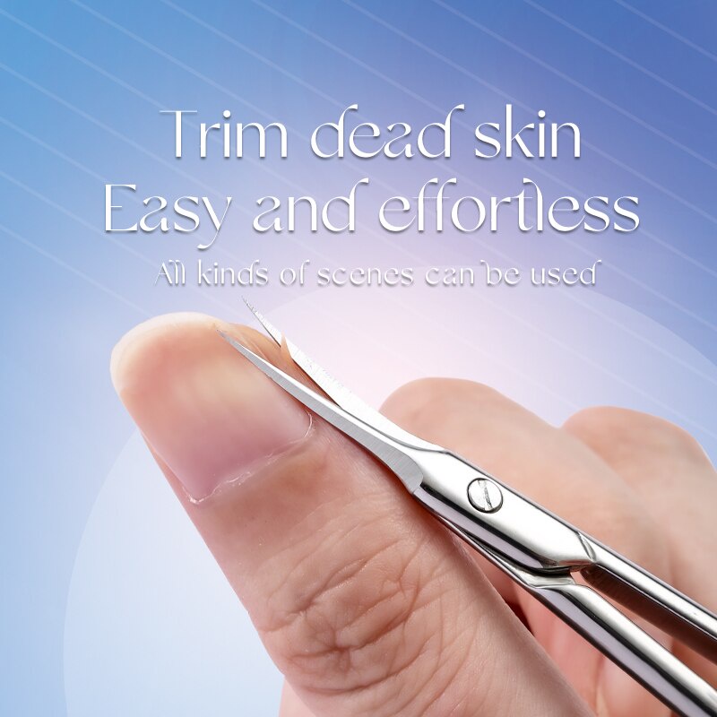 Móng tay chuyên nghiệp cắt lát móng tay của đầu thép không gỉ uốn cong lưỡi của việc chăm sóc da chết mỏng trim trim của bàn tay