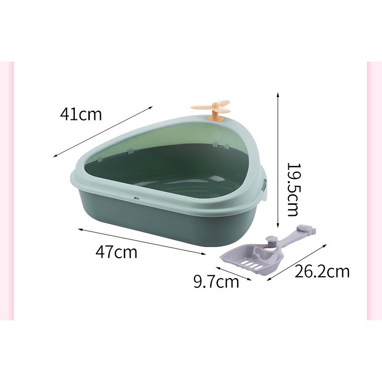 khay vệ sinh tam giác cho mèo