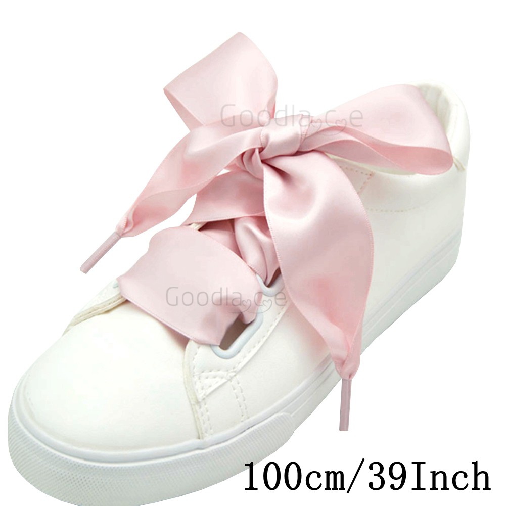Dây Giày Vải Satin Bản Rộng 4cm Nhiều Màu Sắc Đa Dạng 100-150 CM