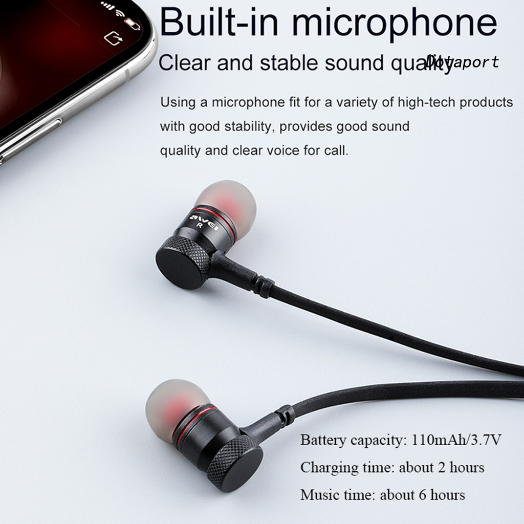 Tai Nghe Bluetooth Thể Thao Dt-Awei G10Bl Âm Thanh Sống Động 3d Và Phụ Kiện