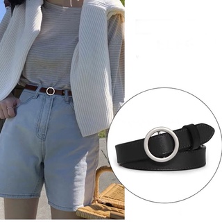 Dây Thắt Lưng Nữ Nam Unisex Vuông Chữ Hàn Quốc Bản Nhỏ KL001, Dây Nịt Da Nam Nữ Mặt Vuông Tròn Luồn Giá Rẻ