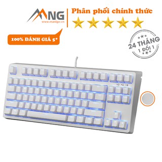 Bàn phím Gaming E-DRA EK387 ICE WHITE Cơ Đèn Led 87 phím Có Dây Bảo hành 24 tháng