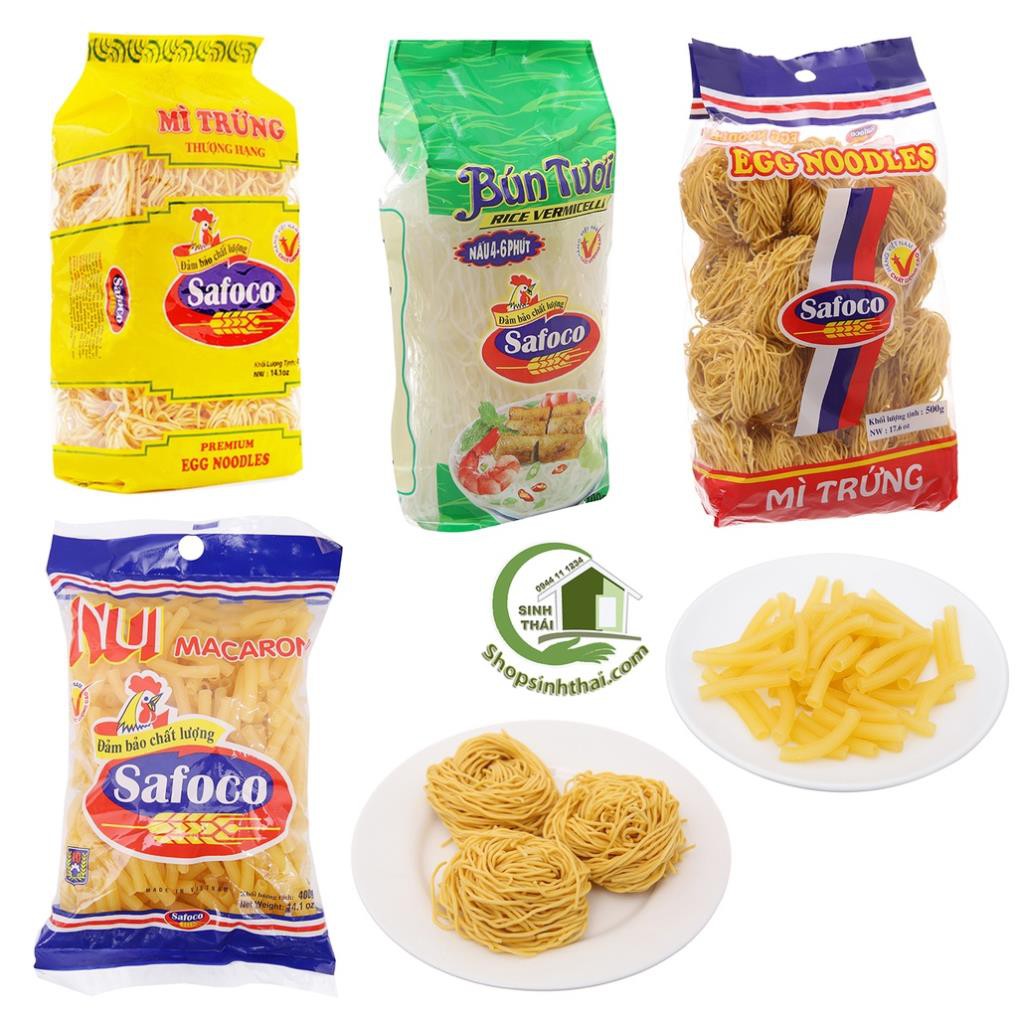Nui, mì trứng, bún tươi safoco - chọn loại