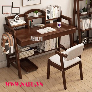 BÀN NGỒI HỌC - BÀN LÀM VIỆC CÓ KỆ ĐỂ SÁCH