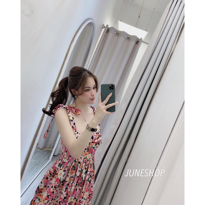 [Siêu Hot]Váy Hoa Maxi 2 Dây Nơ , Đầm Nữ Hoa Dáng Dài Siêu Xinh Có Ảnh Thật Kèm Video | BigBuy360 - bigbuy360.vn
