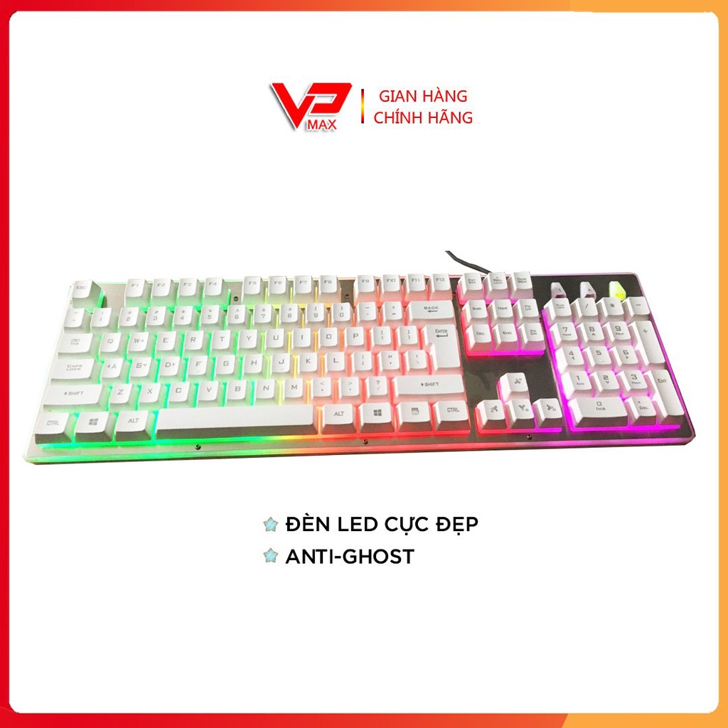 Bàn phím văn phòng Gaming Warship mặt nhôm Hp K300 Marvo led RGB cực đẹp