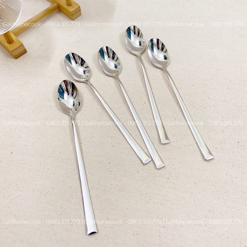 Thìa cà phê, muỗng cafe, thìa dài uống trà inox 304 cao cấp xuất khẩu Châu Âu | Galihomecook TeaSpoon BH30-31-32-33