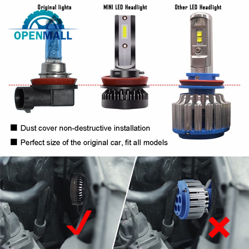 Set 2 bóng đèn LED H7 / H11 / 9005 / 9006 chuyên dụng cho xe hơi