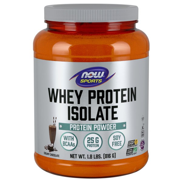 Thực phẩm bảo vệ sức khỏe Now sports Whey Protein Isolate giúp hấp thụ nhanh, dễ tiêu hóa cho người luyện tập hộp 816g