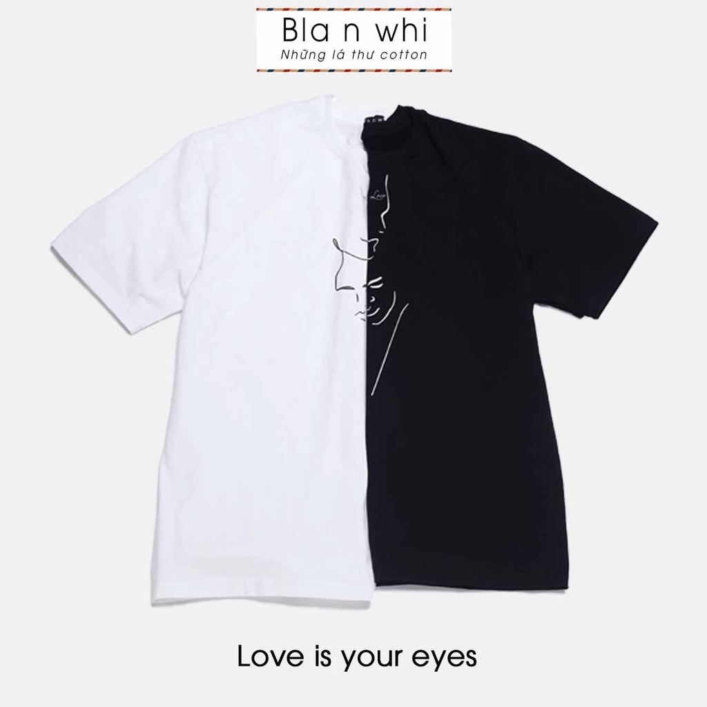 Áo thun cotton BNW in hình Tình Yêu dáng Unisex form rộng basic cho cặp đôi